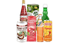 Drinks, Juices Syrups